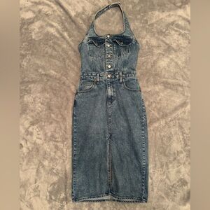 Denim Halter Dress